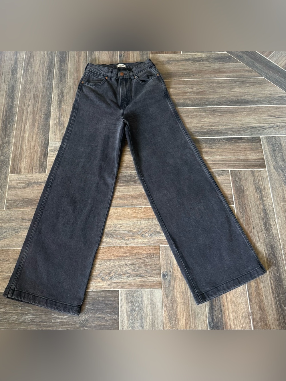 Wrangler Black Wide-Leg Jeans